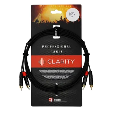 Аудіокабель Clarity 2xRCA-2xRCA-B/2m — загальний вигляд