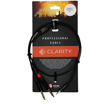 Аудіокабель Clarity miniJACK-2xJACK-B/1m — точна модель і довжина, пакування