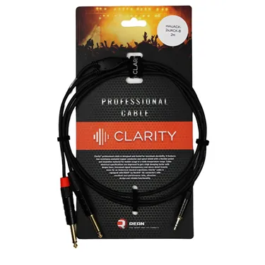 Аудіокабель Clarity miniJACK-2xJACK-B/2m — точна модель і довжина, пакування