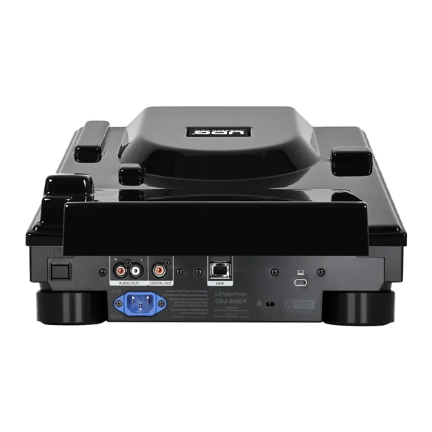 Захисна кришка UDG U94130BL для AlphaTheta CDJ-3000X, чорна — вигляд ззаду, обладнання під кришкою не входить