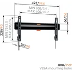Vogel's TVM 3405 SP OLED, чорний — розмірна схема