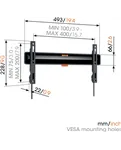 Vogel's TVM 3405 SP OLED, чорний — розмірна схема