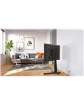 Vogel's TVS 3690, чорний — вигляд ззаду з телевізором — приклад установлення