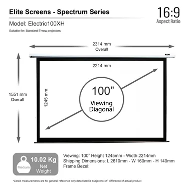 Elite Screens Electric100XH — зображення 3