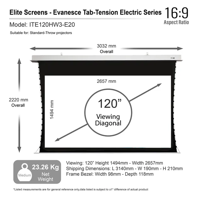 Elite Screens ITE120HW3-E20 — зображення 4