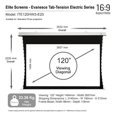 Elite Screens ITE120HW3-E20 — зображення 4