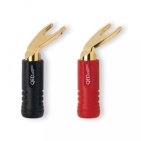 Акустичні роз’єми QED SCREWLOC ABS DUO SPADE 2RED 2BLK