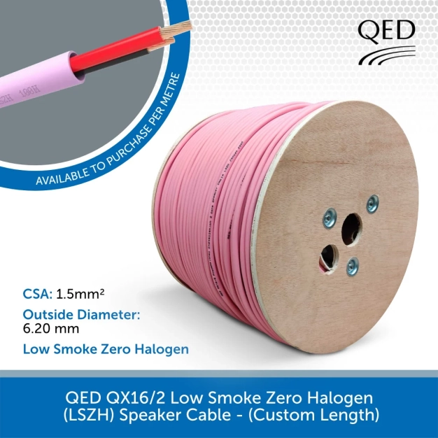 Акустичний кабель QED QX16/2 PINK LSZH — за 1 м