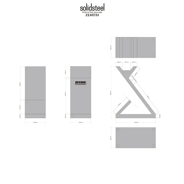 Підставка для навушників Solidsteel Zenith — креслення з розмірами