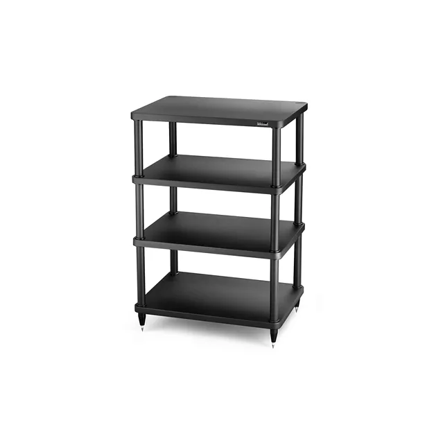 Стійка для апаратури Solidsteel S3-4, чорна — загальний вигляд