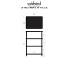 Стійка для апаратури Solidsteel S3-4, чорна — креслення з розмірами