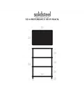 Стійка для апаратури Solidsteel S3-4, чорна — креслення з розмірами