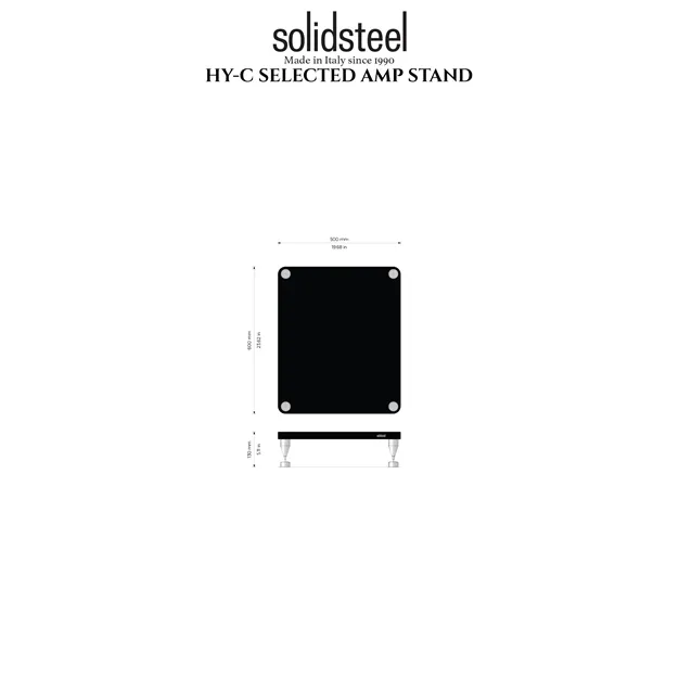 Підставка для підсилювача Solidsteel HY-C — креслення з розмірами