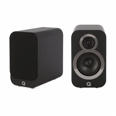 Полична акустична система Q Acoustics 3010i, чорна Carbon Black — загальний вигляд пари