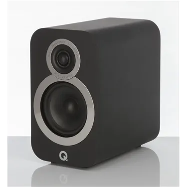Полична акустична система Q Acoustics 3010i, чорна Carbon Black — вигляд під кутом