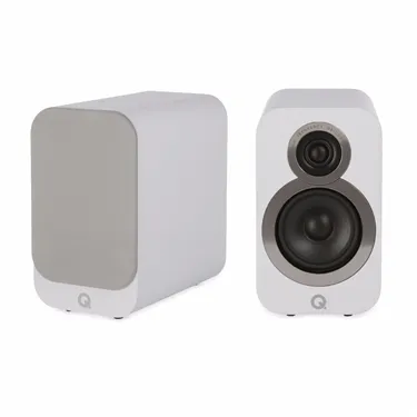 Полична акустична система Q Acoustics 3010i, біла Arctic White — загальний вигляд пари