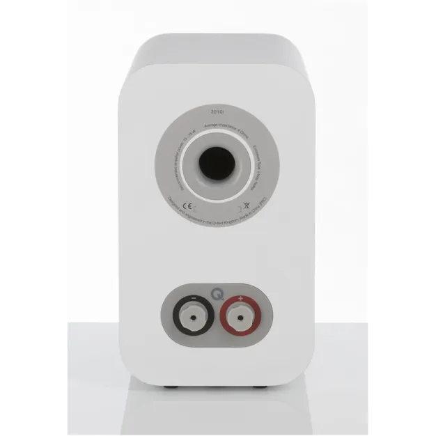 Полична акустична система Q Acoustics 3010i, біла Arctic White — задня панель