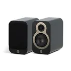 Полична акустична система Q Acoustics 3010c, чорна Satin Black — загальний вигляд пари
