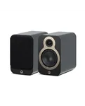 Полична акустична система Q Acoustics 3020c, чорна Satin Black — загальний вигляд пари
