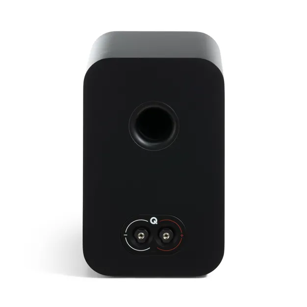 Полична акустична система Q Acoustics 3020c, чорна Satin Black — задня панель