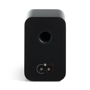 Полична акустична система Q Acoustics 3020c, чорна Satin Black — задня панель