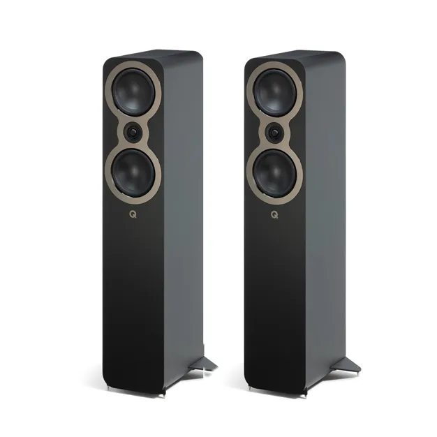 Підлогова акустична система Q Acoustics 3050c, чорна Satin Black — загальний вигляд пари