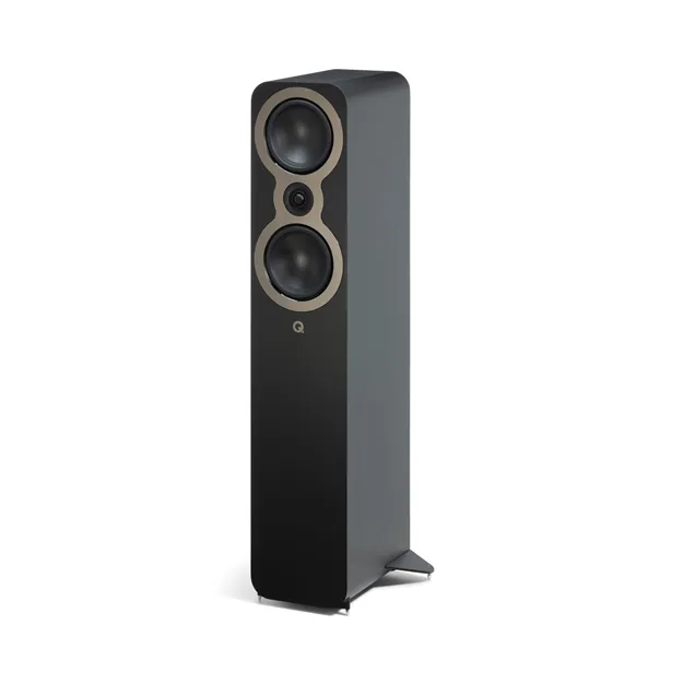 Підлогова акустична система Q Acoustics 3050c, чорна Satin Black — вигляд під кутом