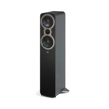 Підлогова акустична система Q Acoustics 3050c, чорна Satin Black — вигляд під кутом