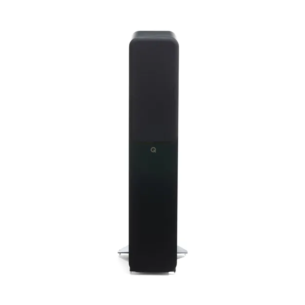 Підлогова акустична система Q Acoustics 3050c, чорна Satin Black — вигляд із захисною решіткою