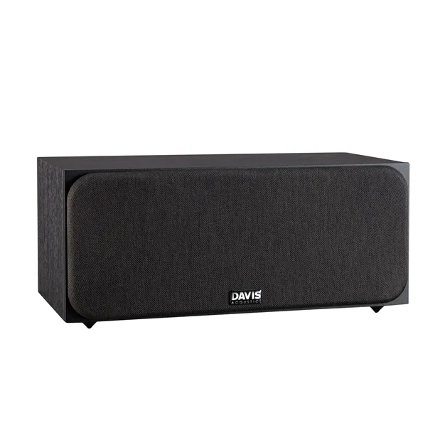 Акустична система центрального каналу Davis Acoustics Ariane C, чорна — вигляд із захисною решіткою