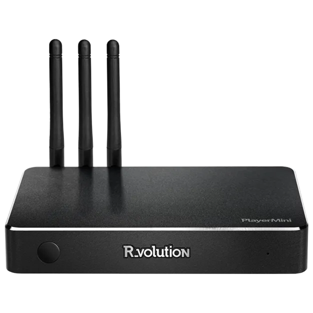 Медіаплеєр R_volution PlayerMini — вигляд зі встановленими антенами