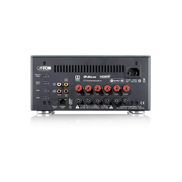Мережевий AV-підсилювач Canton Smart Amp 5.1 S2, чорний — задня панель