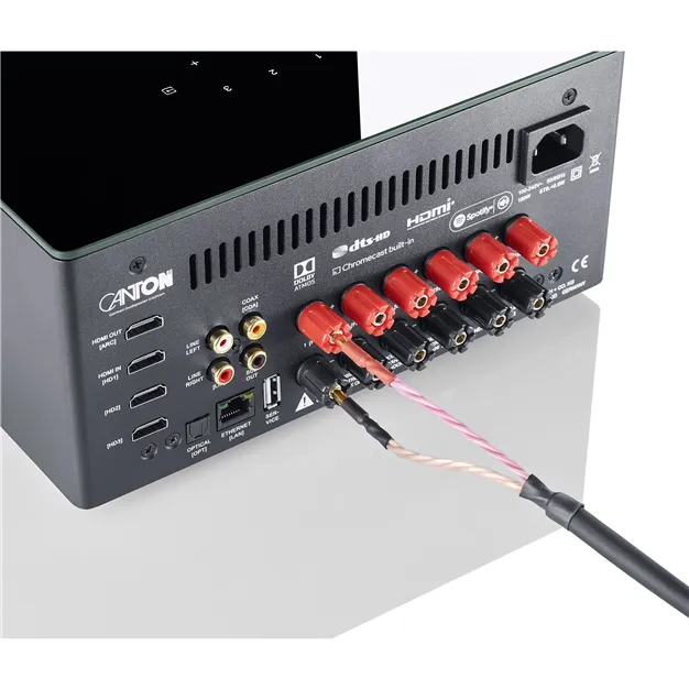 Мережевий AV-підсилювач Canton Smart Amp 5.1 S2, чорний — роз’єми підключення