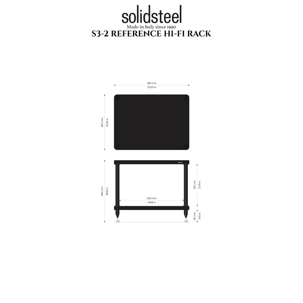 Solidsteel S3-2 Black — схема розмірів