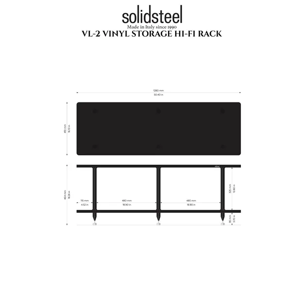 Solidsteel VL-2 Black — схема розмірів