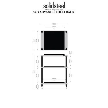 Solidsteel S5-3, чорний — креслення з розмірами