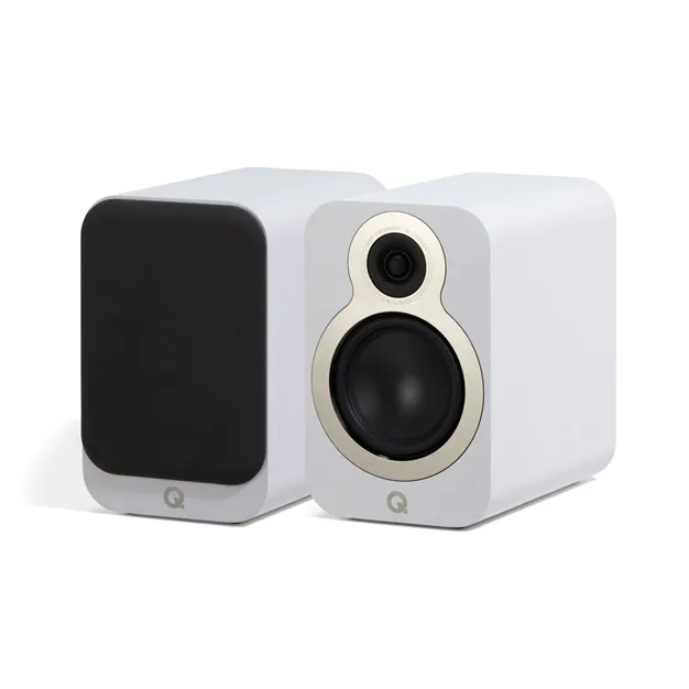 Q Acoustics 3020c, сатиновий білий — загальний вигляд пари