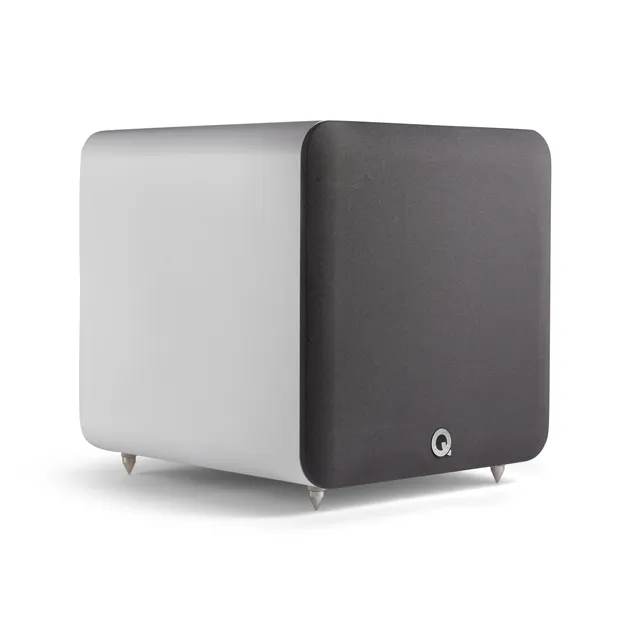 Q Acoustics Q SUB100, сатиновий білий — вигляд під кутом