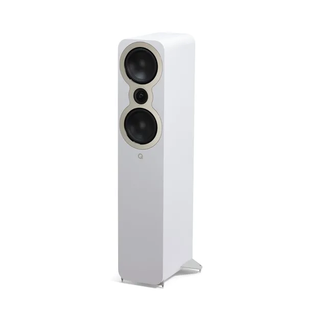 Q Acoustics 3050c, сатиновий білий — вигляд без захисної решітки