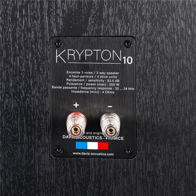 Davis Acoustics Krypton 10, Technik — роз’єми підключення
