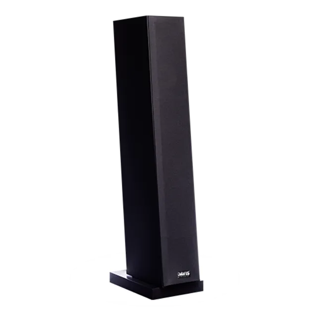 Davis Acoustics Courbet N°5, чорний матовий — вигляд із захисною решіткою