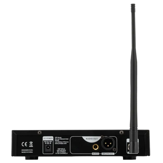Prodipe UHF B210 DSP Solo F5 — вигляд ззаду