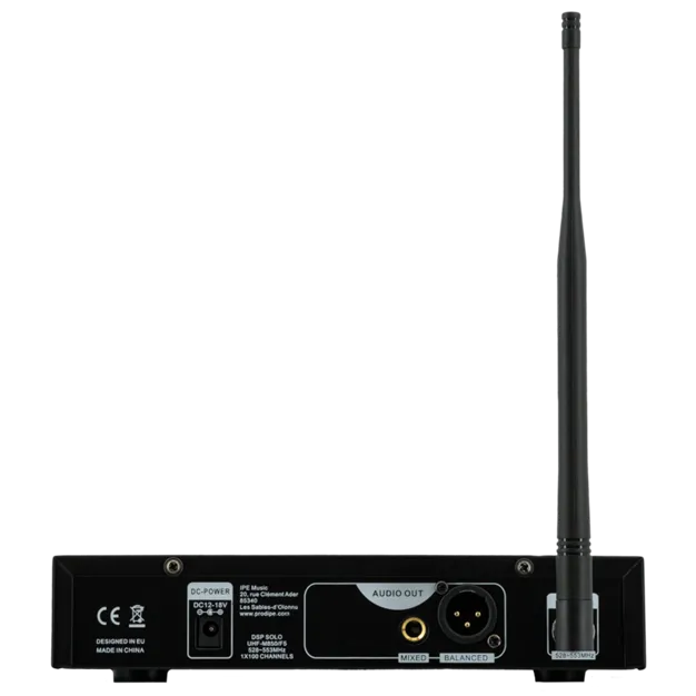 Prodipe UHF M850 DSP Solo F5 — вигляд ззаду