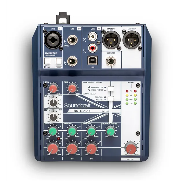 Soundcraft Notepad-5 — вигляд зверху
