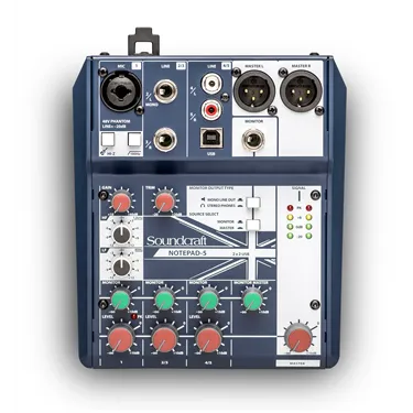 Soundcraft Notepad-5 — вигляд зверху