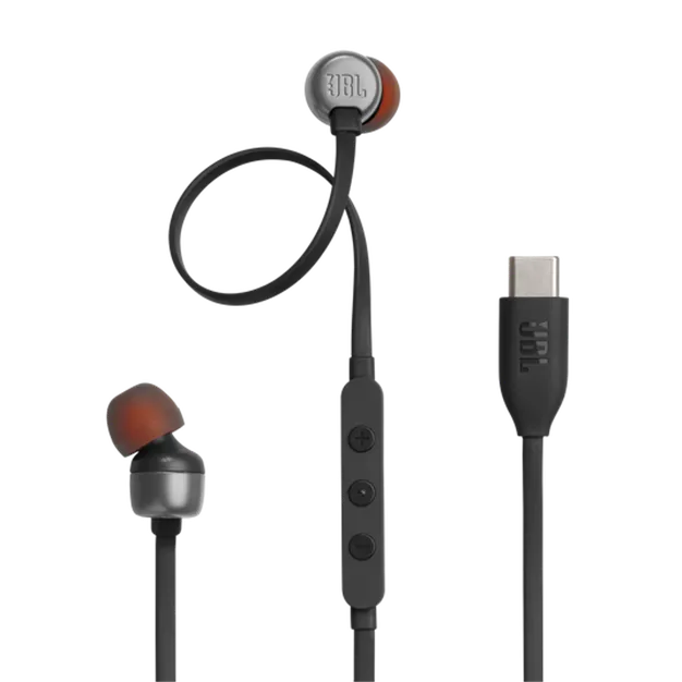 Дротові внутрішньоканальні навушники JBL Tune 310C Black — основний вигляд
