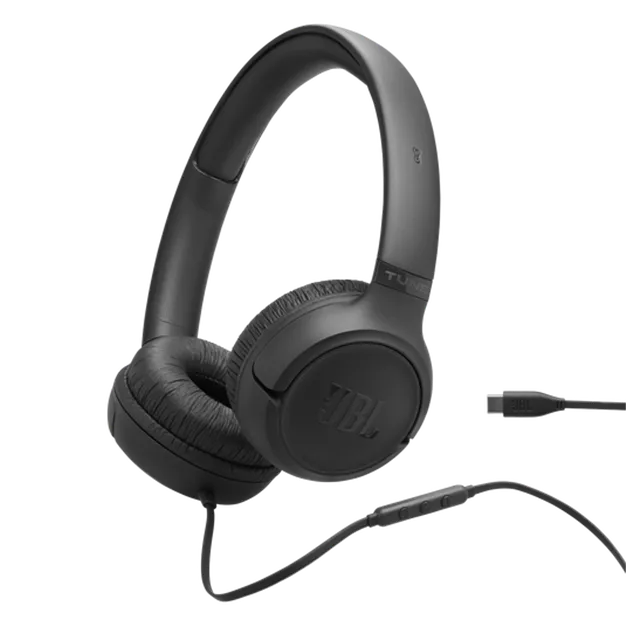 Дротові накладні навушники JBL Tune 530C USB-C Black — основний вигляд