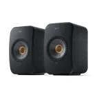 KEF LSX II Carbon Black — вигляд спереду
