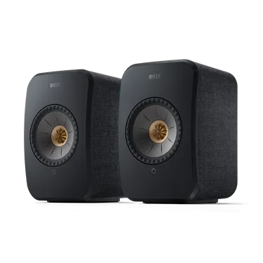 KEF LSX II Carbon Black — вигляд спереду