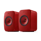 KEF LSX II Lava Red — пара, вигляд спереду